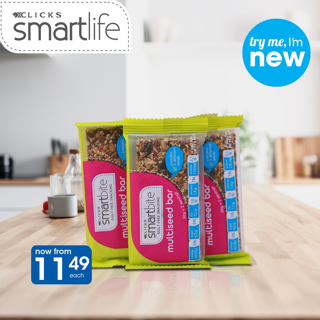 The new Smartbite Multiseed Bar is a high-fibre, protein-rich snack with 5 delicious seeds. 🌱 Each bar is sufficient for 2 healthy snack servings packed with vitamins, minerals, and energy-enhancing goodness. Now available in store and online. -> bit.ly/44EAS88 😉