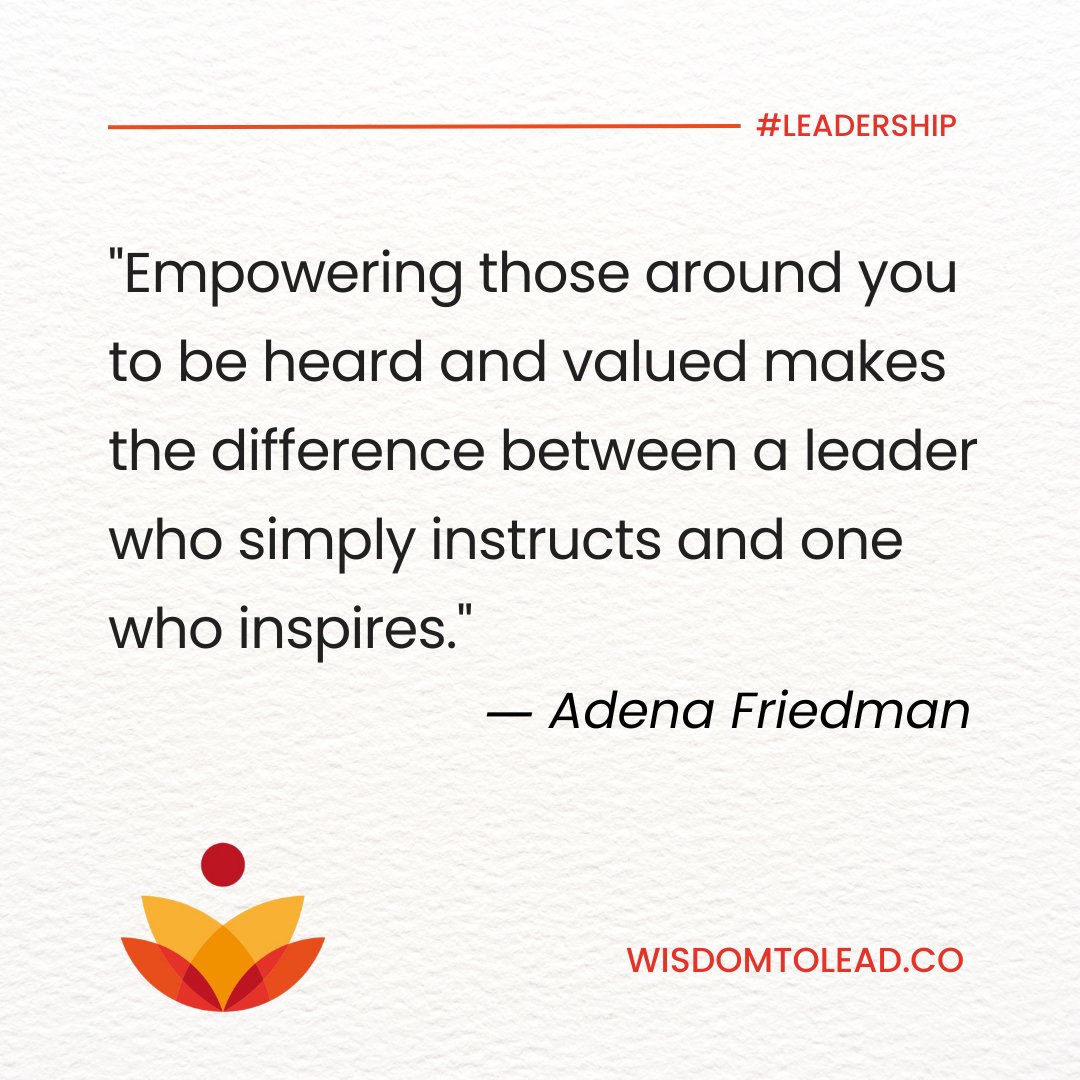 Be the kind of leader who inspires greatness in those around you. 

#LeadershipInspiration #Empowerment #LeadershipDevelopment #InspireOthers #Motivation