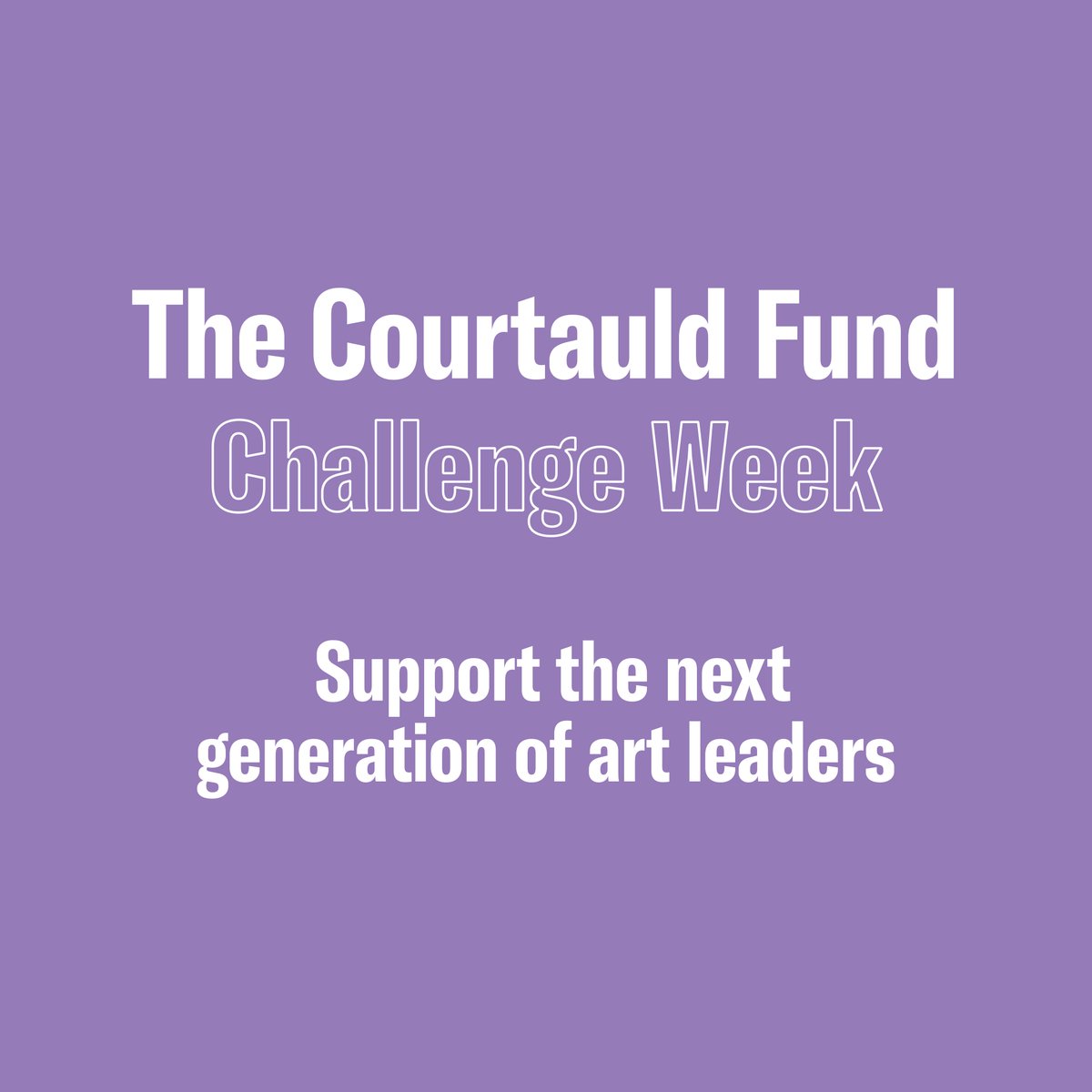 It's day two of #ChallengeWeek! Help us raise £110,000 to provide vital financial aid to our students, offer more BA scholarships, and deliver a mentorship programme, pairing students with industry experts from our global alumni network. Donate now at courtauld.ac.uk/courtauld-fund