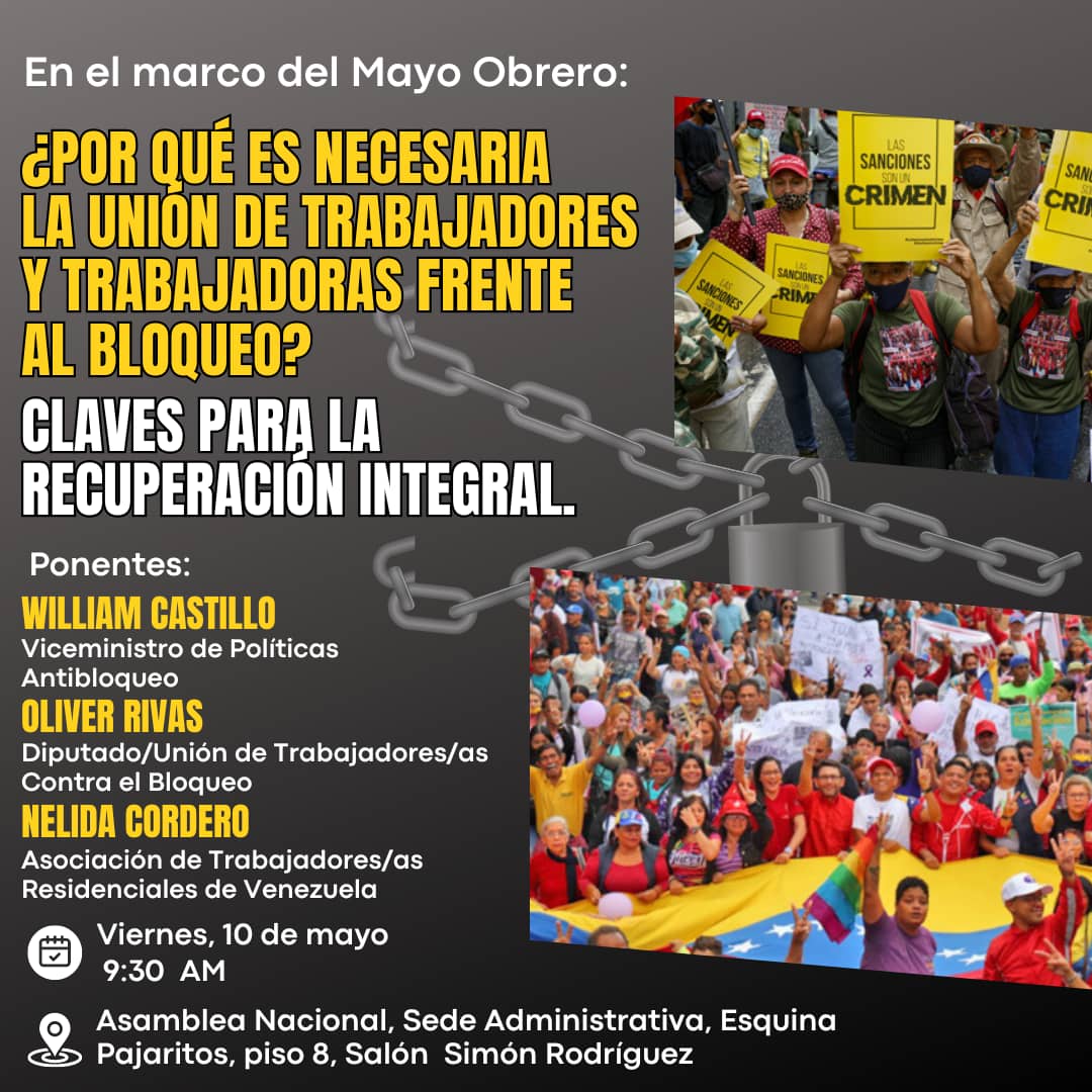 En el día de hoy, en el Salón Simón Rodríguez de la sede de la Asamblea Nacional, se desarrollará un debate con el objetivo de examinar el impacto adverso de las sanciones unilaterales en la clase laboral de Venezuela, a la par de explorar las claves fundamentales de las…