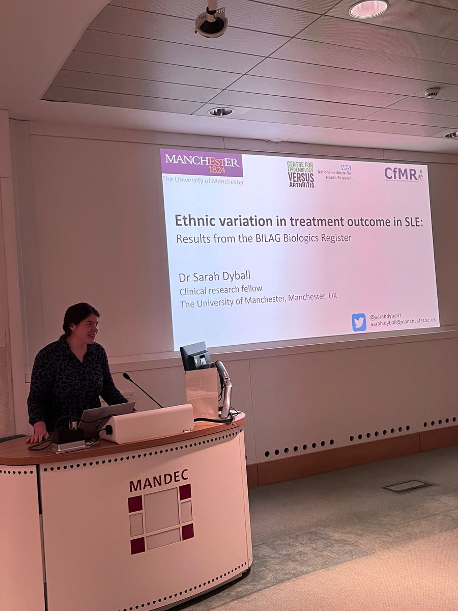 🦋 Today for #WorldLupusDay 🦋 I presented @Man_R_A how ethnic background influences response to treatment in #SLE in the BILAG-BR 💊 ⬆️ baseline activity in patients from diverse ethnic backgrounds 💊 Absolute reduction in activity similar 💊 Thus less likely ➡️ remission