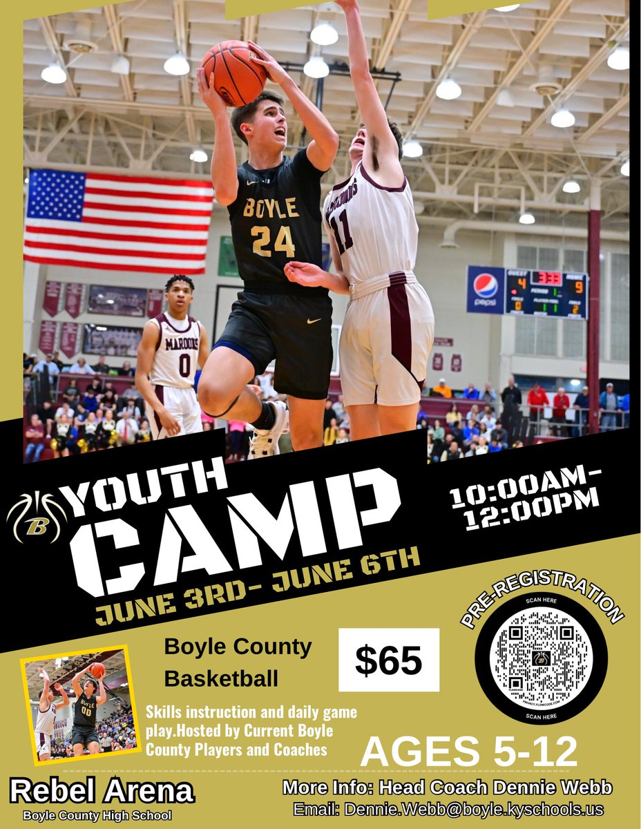 Youth Camp is HERE🏀 Pre-Registration Starts Now. Scan the QR Code at the Bottom right of the Flyer or Register at the Link Below. ⭐️Skills Instruction⭐️ ⭐️Meet The Rebels⭐️ ⭐️Competitions⭐️ Link: forms.gle/FaQK367HDRBZPG…