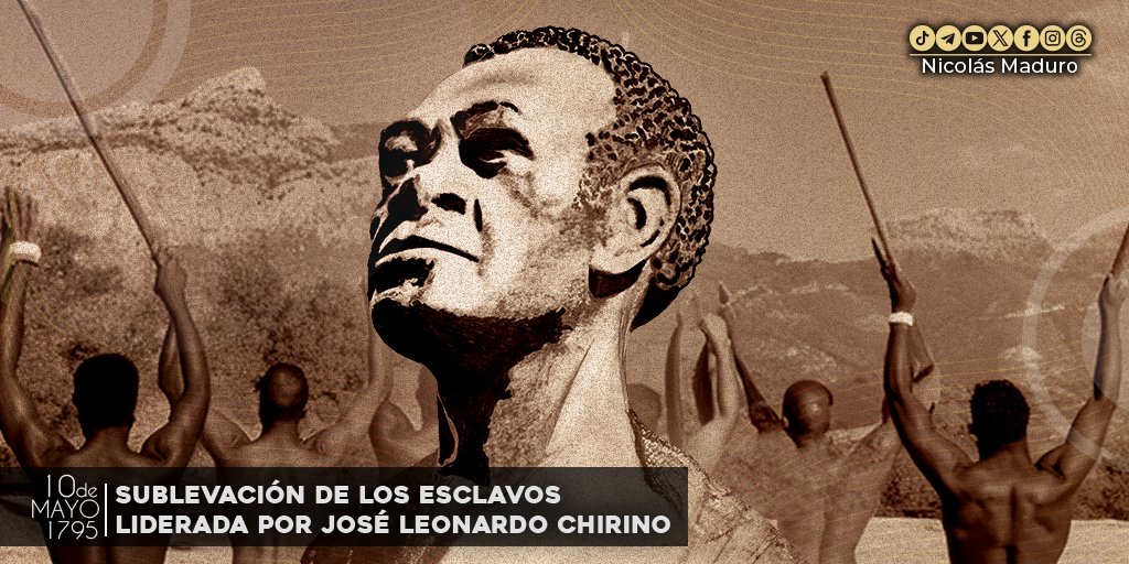 A 229 años de la rebelión de los esclavos africanos liderada por el zambo José Leonardo Chirino, honramos el espíritu indomable de los hermanos africanos que lucharon contra el colonialismo español. Una valiosa herencia moral y cultural para los pueblos de Nuestra América.