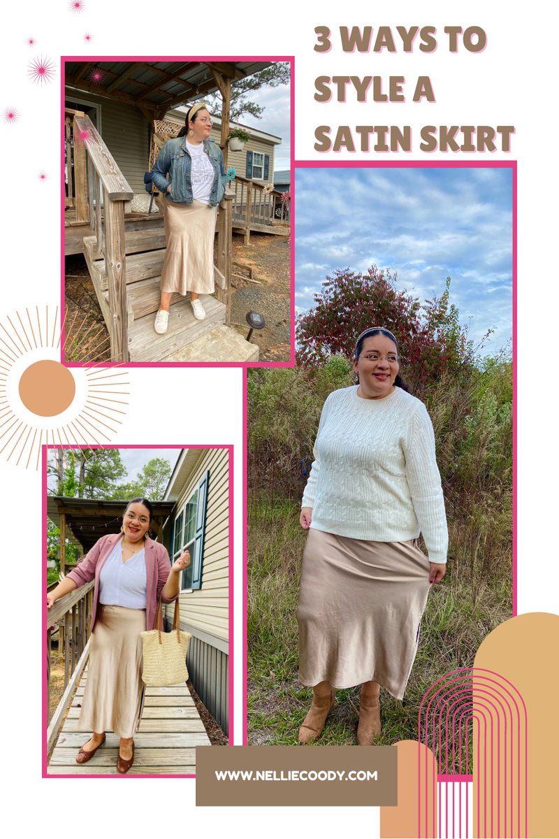 Spring means it's satin skirt time. Head to nelliecoody.com to see 3 easy ways to style this closet must-have nelliecoody.com/3-ways-to-styl… #styleblogger #satinskirt #howtostylepost