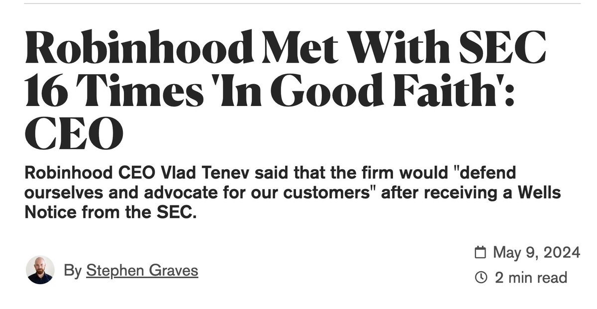 'Just come in and meet with us' Is the constant refrain from SEC Chair Gary Gensler. Come in an meet so what...you can draft a strong court case against us? This is how you destroy the legitimacy of the institution you were sworn to uphold.