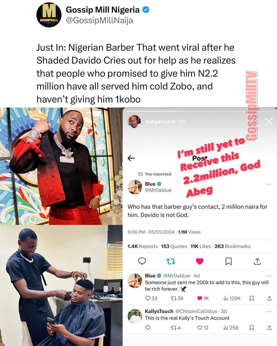 Lion_Heart_OT's tweet image. Nigerians don carry Abuja barber handicap 2:0 🤣😂

Recall that he went viral for shading 001 @davido, calling him 003. The 2.2M promised to him has now become audio money 😂
