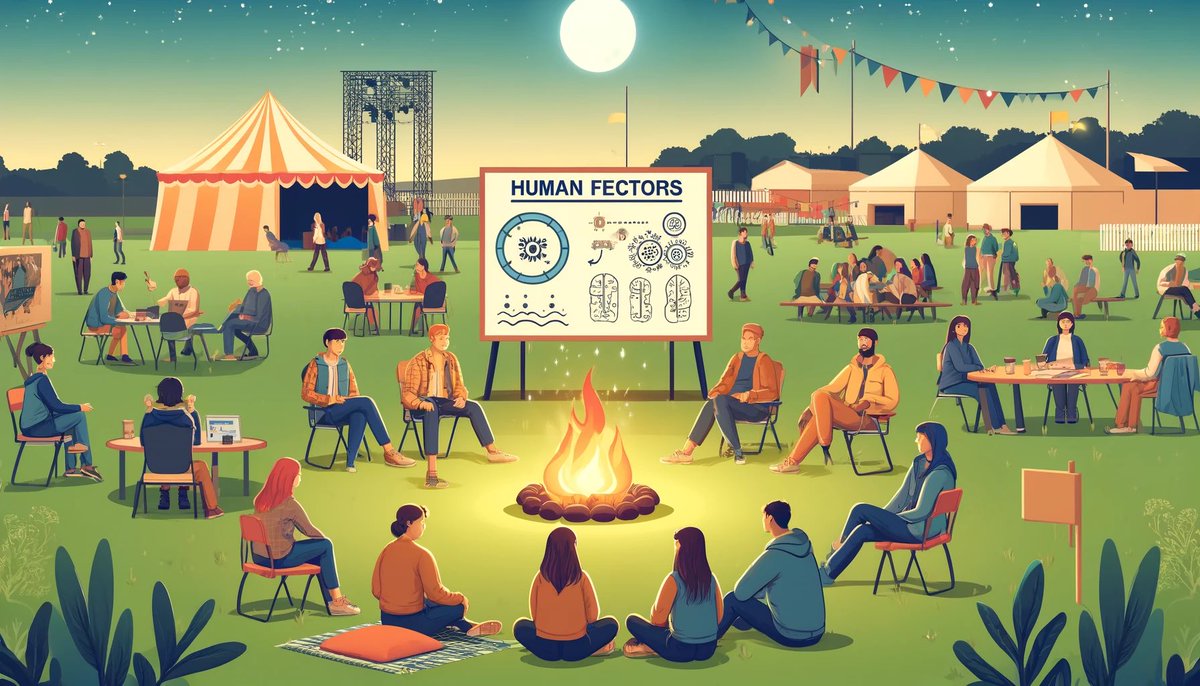 #Ergonomics peeps - the @ksharpltd team think that we need a Human Factors festival - mixing workshops/masterclasses with camping, music, activities and chilling out probably August 2025 

Who would, in principle, be interested in such an event? 

#ErgoFest25