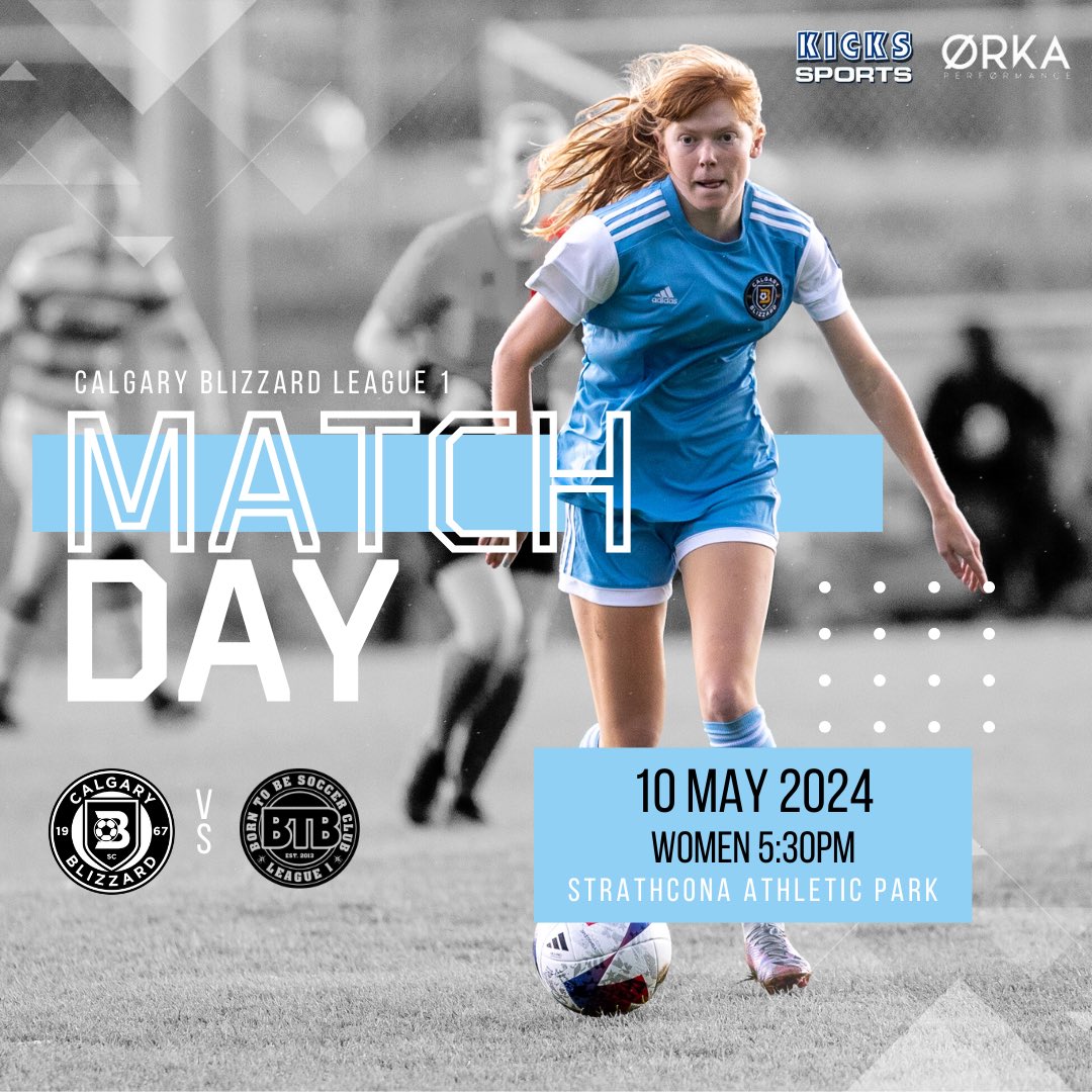 💥MATCH DAY💥 SEASON OPENER on the road for our Blizzard L1 ladies @league1alberta 🔥 🆚 @btbsocceracademy 🕛 5:30PM 🏟️ Strathcona Athletic Park 👀 link in bio (Livestream) #CBSCLeague1AB #League1AB #TheOrangeWay