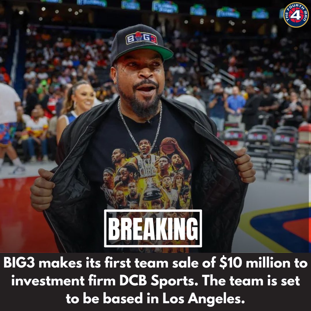 BREAKING 🚨 @thebig3 has made its first team sale to investment firm DCB Sports for $10 million 🤯 Important things to note: - Team will be based in LA - League transitioning from touring to city-centric - Four more ownership groups will be announced before start of season -