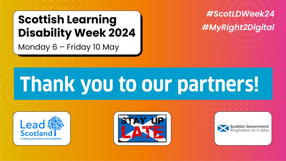 Day 5 #ScotLDWeek24 we heard from @leadscot_tweet about smart devices from@scotgov and the LD Drivers about the benefits of using QR codes. #MyRight2Digital To get us in the party mood @StayUpLateScot talked online events. In memory of Sir Robert Martin and Margaret Fleming.