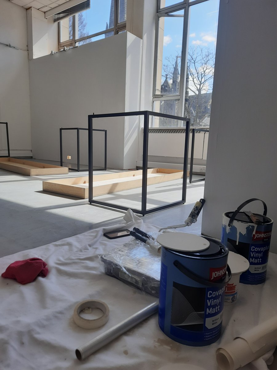 In just over two weeks' time, #djcaddegreeshow will be open to the public! Our students have been working hard on their installations - here's a little behind the scenes 🛠️