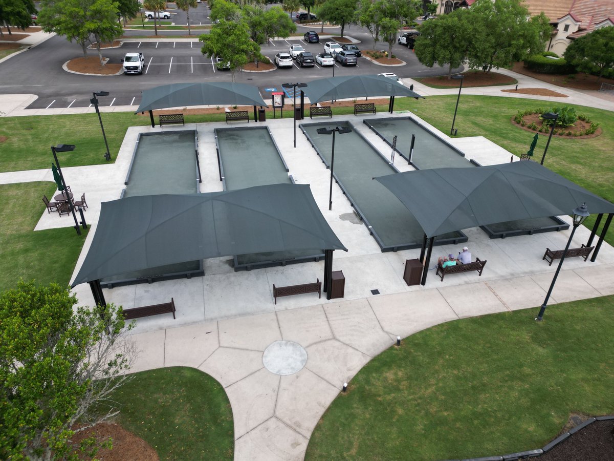 churchichrec's tweet photo. Another project completed! ✔️ The shade structures on the bocce courts were added about 18 months ago. However, we replaced the 20+ year old playground with a Miracle playground, new loose rubber surfacing and shade. ☀️ #ChurchichRec #OutdoorRecreation #Community #SouthCarolina https://t.co/SVcQoSPAtG