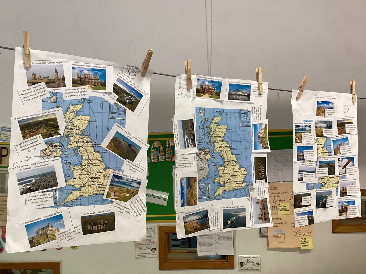 In Geography, we have been locating landmarks in the UK. #owpsgeography
