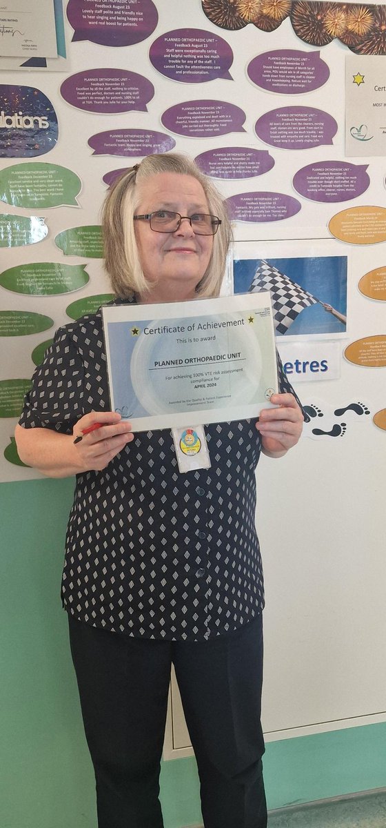 Congratulations to POU for achieving 100% VTE Risk Assessment compliance for April. Keep up the good work.
<a href="/SusieR1/">Sue💙</a> <a href="/GraceWall/">Grace Wall💙</a> <a href="/NicolaFirth6/">Nicola Firth</a> <a href="/Sunithamathew8/">Sunitha mathew</a> <a href="/a_cow28/">Millie 🖤</a> <a href="/mary56210009/">mary</a> <a href="/Kkgoods1/">Kerry Goodson</a> <a href="/JanetCordwell/">Janet cordwellharmer</a> <a href="/TeamPOU1/">TeamPOU</a>