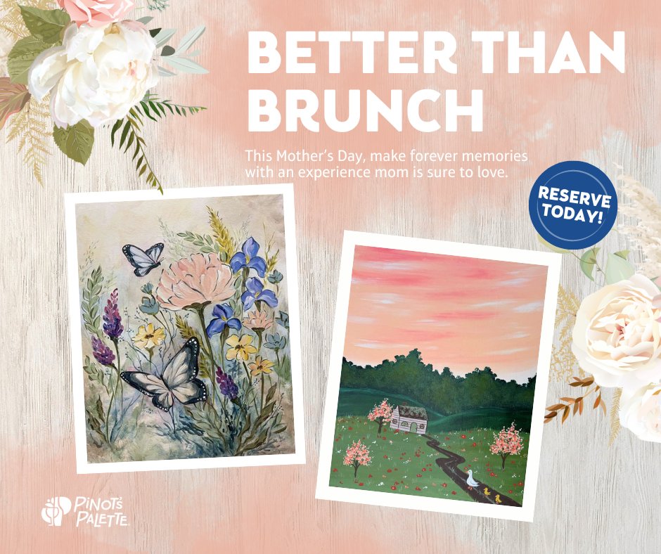 Reserve your canvas today to celebrate Mom in style. Spaces are filling up fast, so secure your spot now for a memorable Mother's Day painting experience! 🎨💐

pinotspalette.com/locations