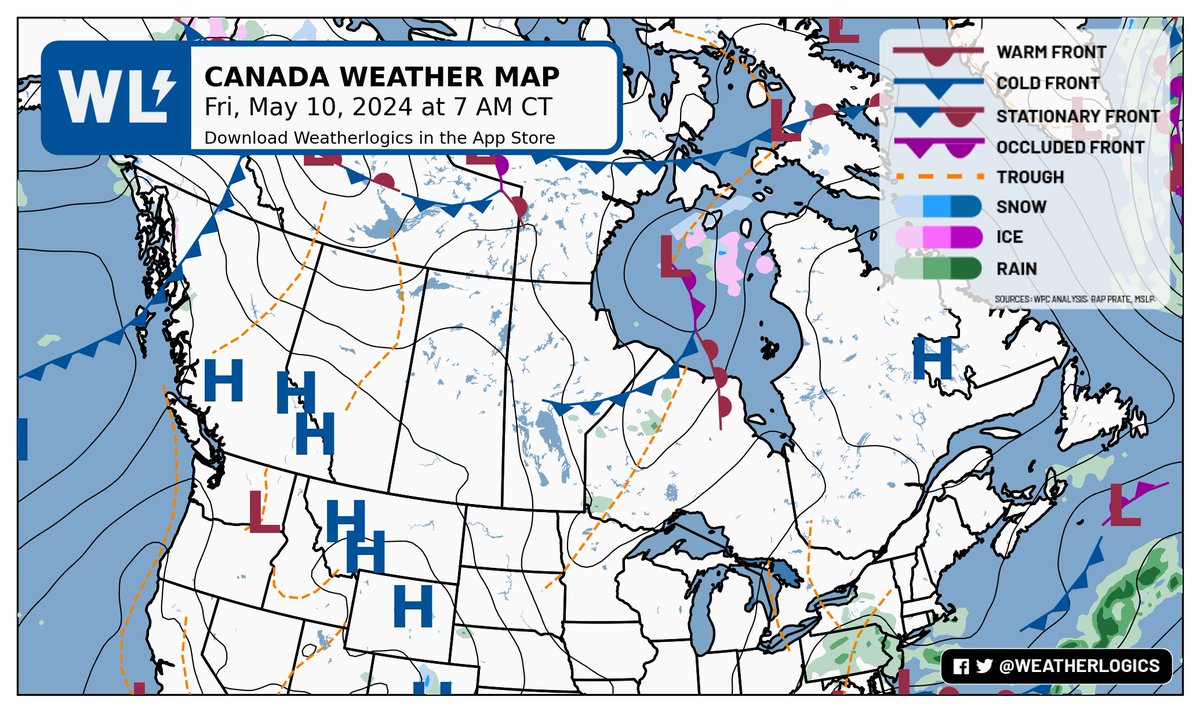 Canada weather map - Friday, May 10, 2024

#bcwx #abwx #skwx #mbwx #onwx #meteoqc #nbwx #nswx #pewx #nlwx