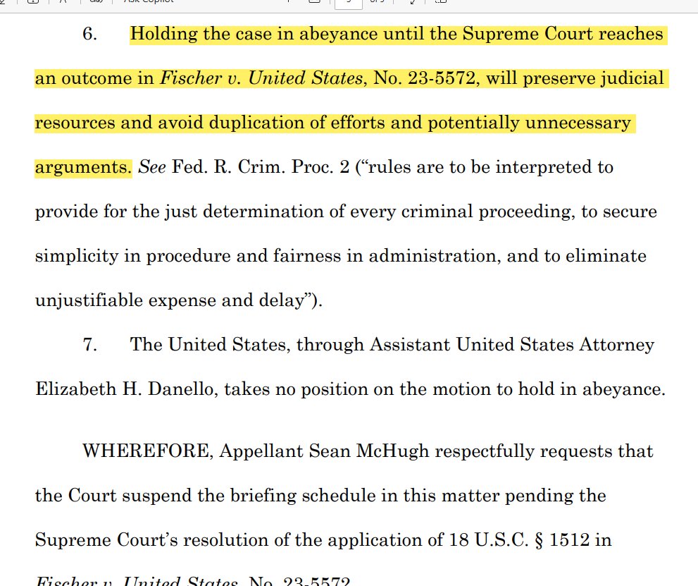 It's hard to describe what a total sh*tshow the DC federal courthouse will become if/when SCOTUS reverses 1512(c)(2) for J6ers. DC appellate court keeps putting on hold appellate proceedings in multiple cases pending SCOTUS decision. This motion granted Wednesday. What this