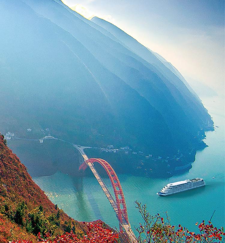 Experience a river cruise in one of the most scenic views in the world. 💫 🛳️ 🌊 #ChinaTravel #YangtzeRiver #CruiseLife #CenturyCruises 🌏 #ChinaHolidays