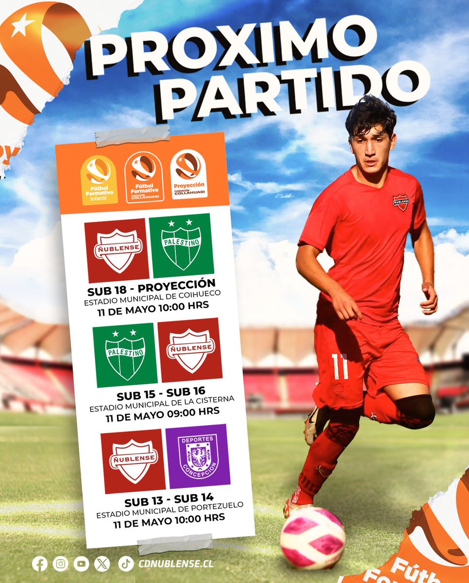 𝐏𝐑𝐎𝐆𝐑𝐀𝐌𝐀𝐂𝐈𝐎́𝐍 • ¡Nueva fecha para los Diablitos Rojos! Esta es la programación del fin de semana para nuestro Fútbol Formativo ⚽️