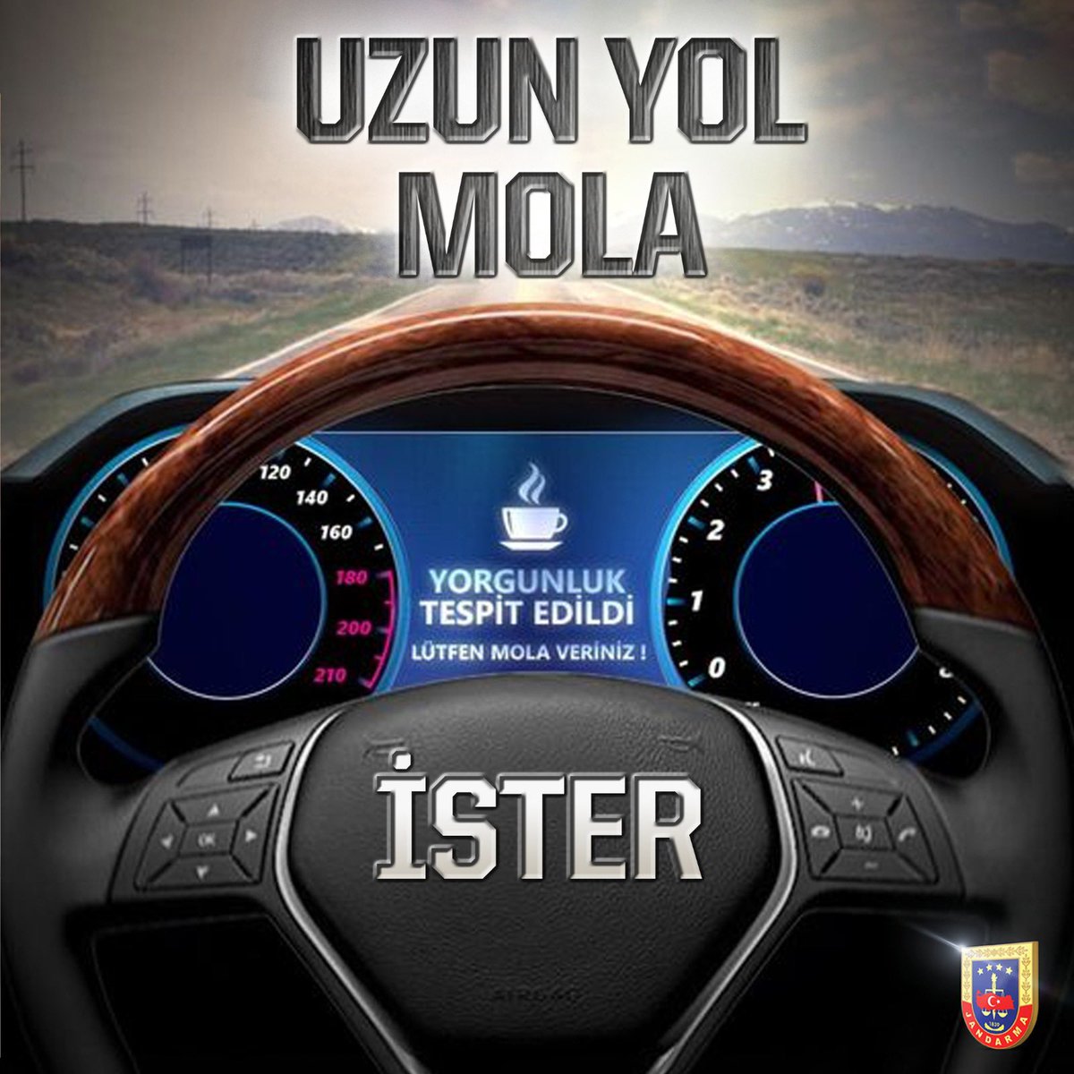 Değerli Yol Kullanıcıları❗️ Gideceğiniz yere geç gitmek, hiç gidememekten iyidir. Lütfen uykusuz ve yorgun bir şekilde araç kullanmayın, yolculuk sırasında sık sık mola verin. #Jandarma #TrafikJandarması