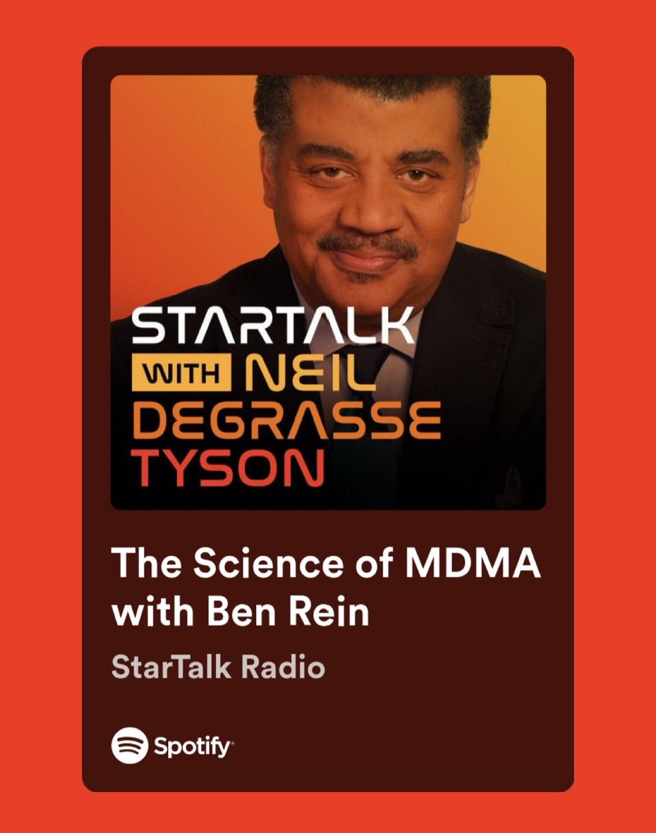 Beyond honored to share that I’m today’s guest on @StarTalkRadio ! We covered a lot: MDMA, empathy, social media, love, racism, and more. I hope that you might learn something, and I’m sure that you will laugh (thanks to @chucknicecomic)