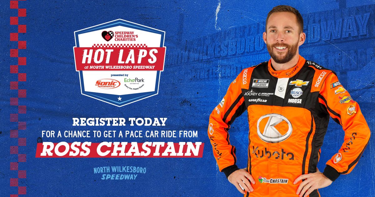 Want to take a spin on the new surface?! Sign up today for Speedway Children’s Charities’ Hot Laps with @RossChastain! REGISTRATION 👉 bit.ly/NWSHOTLAPS