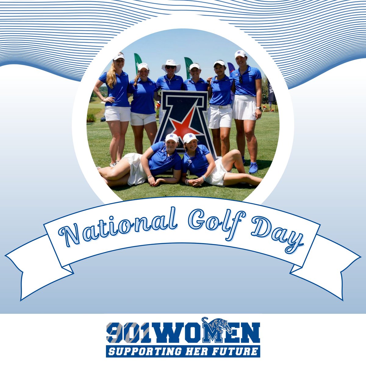 Happy #NationalGolfDay! Today, we celebrate the sport that challenges us, brings us together, and fills our days with excitement! 🏌️‍♂️⛳ @MemphisWGolf

#901Women #UofM #GoTigersGo #UniversityofMemphis #UniversityofMemphisSports #UniversityofMemphisWomensAthletics #WomenInSports