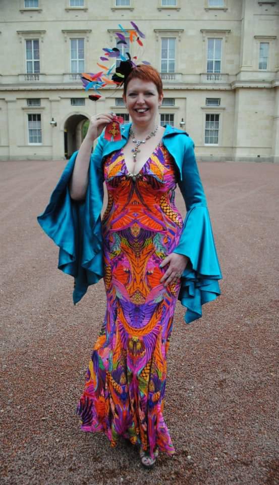12 years ago today I was at Buckingham Palace for my OBE investiture ceremony. What an amazing day. This week my dress made a return visit for a Royal Garden Party. Another memory to treasure! @GMLO_UK