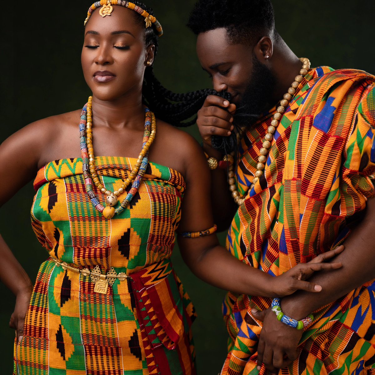 .@UNESCO 's words that 'Culture and creativity are the heartbeat of our societies,' find vivid expression in this showcase of Ghanaian traditional attire🇬🇭. Congrats to Kwesi Pratt Yamoah, one of Ghana's finest MCs @mysterpratt & Kokua. 📸@JemaPhotography #HappyFriday #WeMove