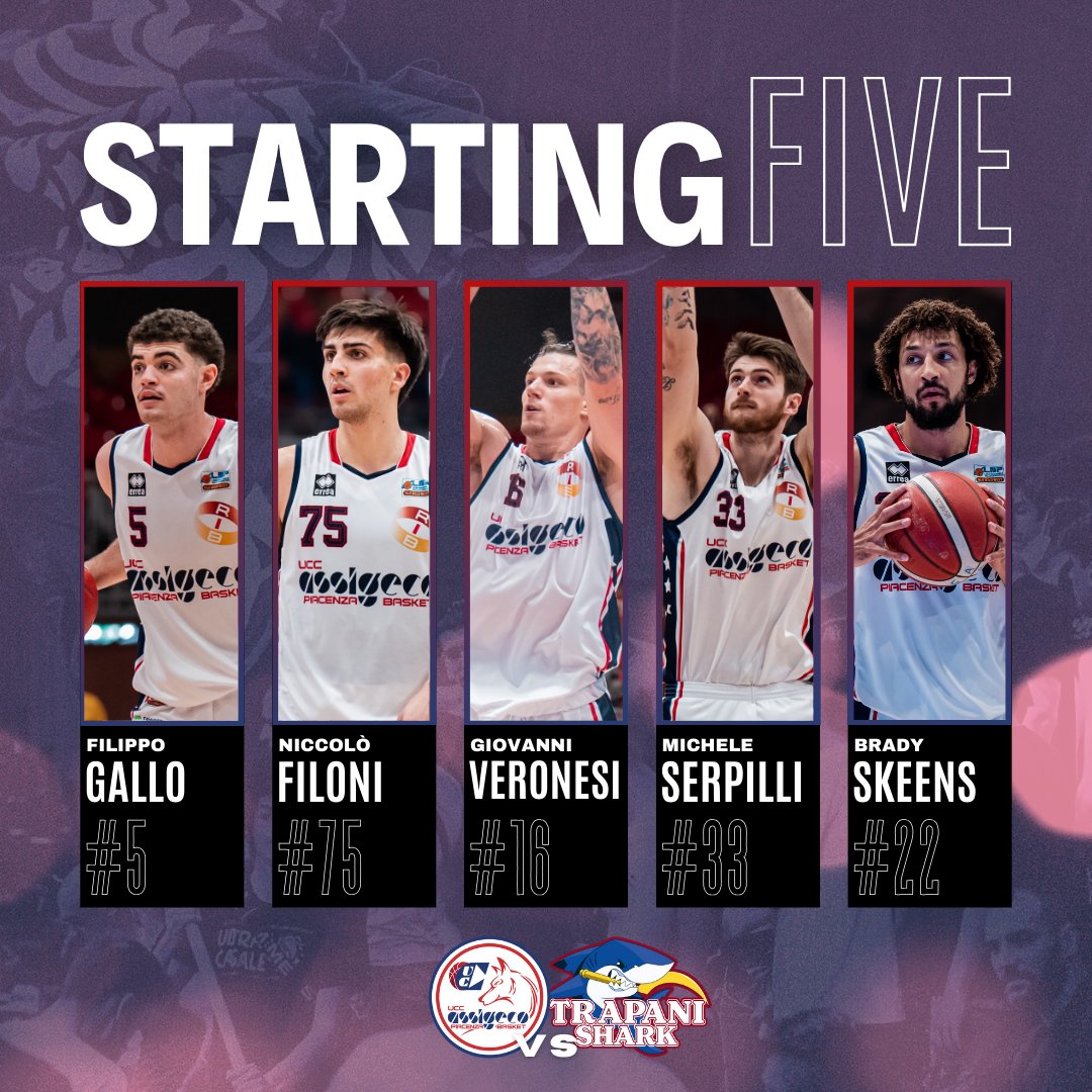 𝗦𝗧𝗔𝗥𝗧𝗜𝗡𝗚 𝟝 🆚 @trapanishark
⛹🏻‍♂️ 𝘍𝘪𝘭𝘪𝘱𝘱𝘰 𝘎𝘢𝘭𝘭𝘰
⛹🏻‍♂️ 𝘕𝘪𝘤𝘤𝘰𝘭𝘰̀ 𝘍𝘪𝘭𝘰𝘯𝘪
⛹🏻‍♂️ 𝘎𝘪𝘰𝘷𝘢𝘯𝘯𝘪 𝘝𝘦𝘳𝘰𝘯𝘦𝘴𝘪
⛹🏻‍♂️ 𝘔𝘪𝘤𝘩𝘦𝘭𝘦 𝘚𝘦𝘳𝘱𝘪𝘭𝘭𝘪
⛹🏻‍♂️ 𝘉𝘳𝘢𝘥𝘺 𝘚𝘬𝘦𝘦𝘯𝘴

#SerieA2OldWildWest #LNP #LaNostraPassione <a href="/LNPSOCIAL/">Lega Nazionale Pall</a>