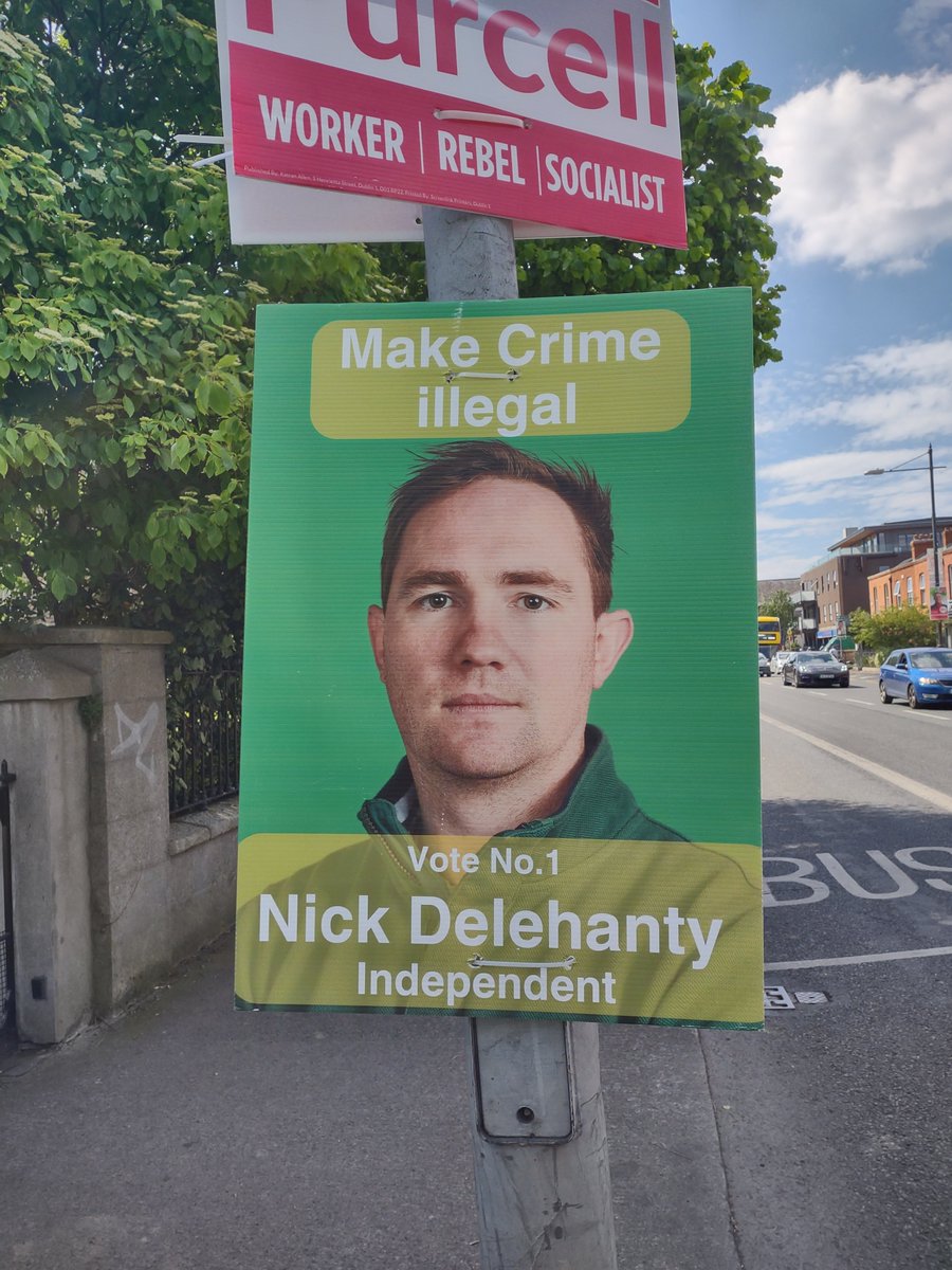 CONGRATULATIONS TO 30-something former Arthur Cox associate-turned-dog-groomer, Nick Delehanty, who is running as an Independent in Dublin South East Inner City. His poster should see him safely over the line. #LocalElections #Independents #Dublin #NickDelehanty #Goldhawk