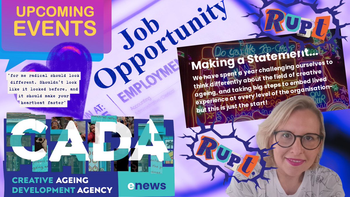 Did you catch our last E-News? We have a new Jobs and Training section with opportunities from @64M_Artists and @OutsideTheatre. Plus #creativeageing news from @flourishlives @Baring_Found & @valuingculture. Enjoy! Read👉 tinyurl.com/yx24x2uf Sign up eepurl.com/hK7APj