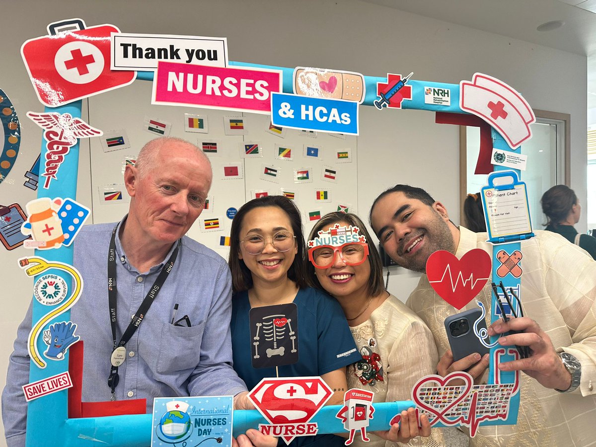 HSEDubSouthEast's tweet photo. Ahead of International Nurses Day on Sunday, staff in the National Rehabilitation Hospital are marking the occasion in style! 🥳

Thanking all our incredible nurses for the amazing work that you do 👏👏👏

#InternationalDayOfTheNurse @PGallagherIEHG https://t.co/sRFFndgSpN