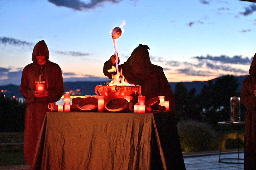 A slighttly satanic end to stay at #acrebaisland in #Galicia with a quiemada ritual.... @wanderlustmag @ThePCAgency