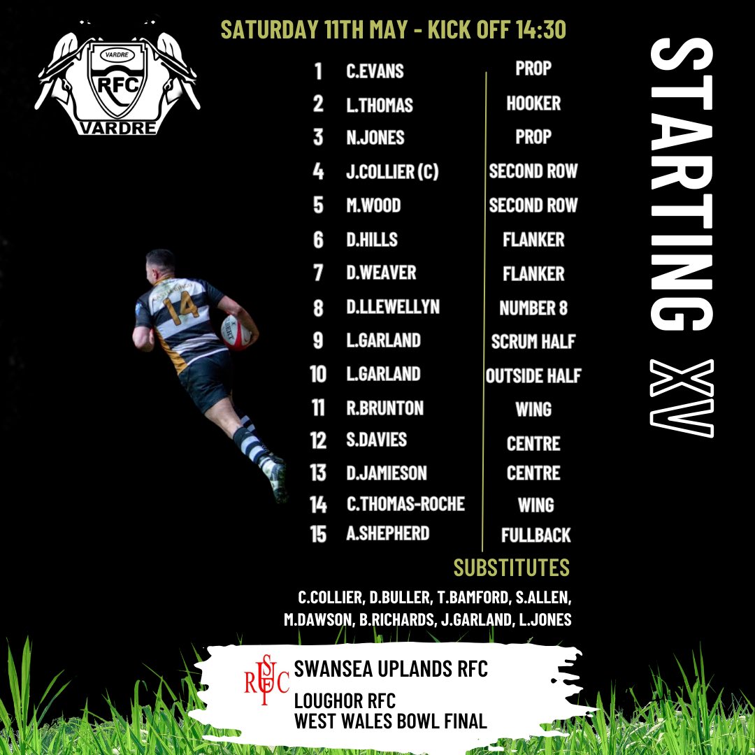 West Wales Final Team Announcement⚫️⚪️