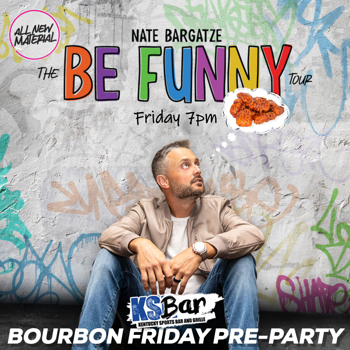 TONIGHT: Nate Bargatze takes over Rupp Arena, marking the only time a Tennessean has been able to do that. We'll have Bourbon specials all day. But no iced coffee whipped cream. IYKYK