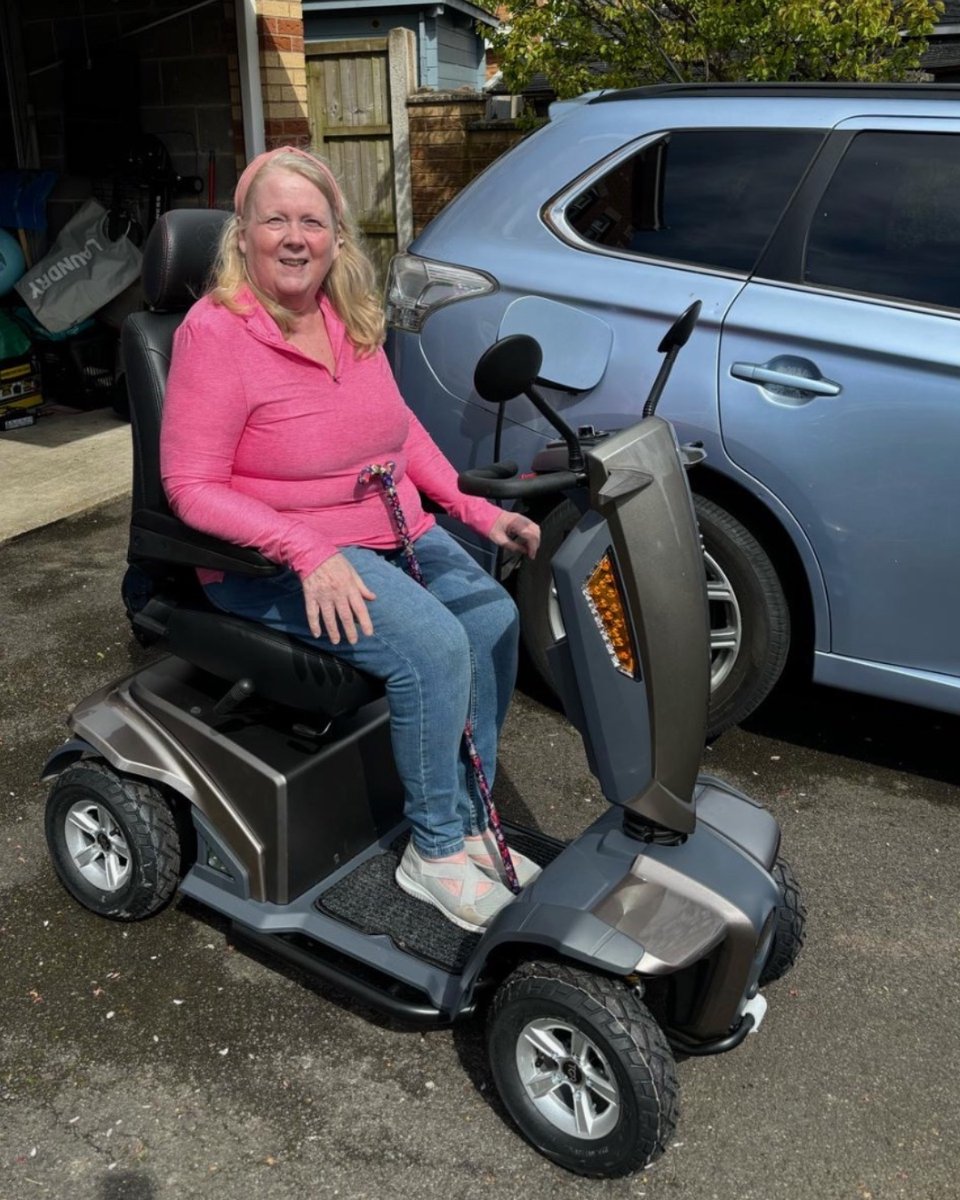 Our MS Society competition winner, Sharron, shares her story with us and what winning a TGA mobility scooter means to her. 💙 

Read more here: bit.ly/3Uzgroa