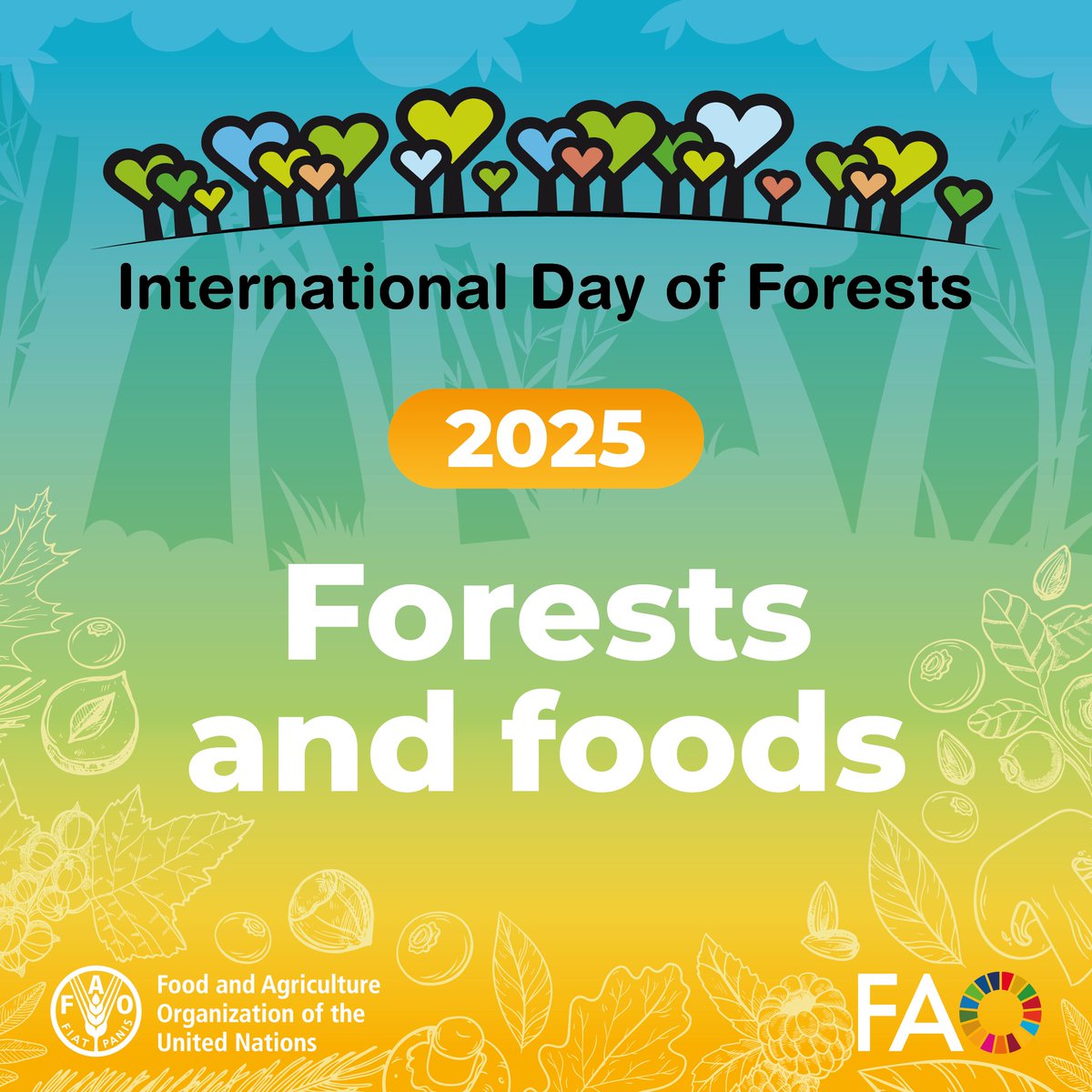 Mark your calendars! The theme for the International Day of Forests 2025 is 'Forests and Foods’. Stay tuned for ways to celebrate the vital role forests play in sustaining our food systems. #ForestDay #IntlForestDay #ForestsFeedUs #CPForests #UNFF19