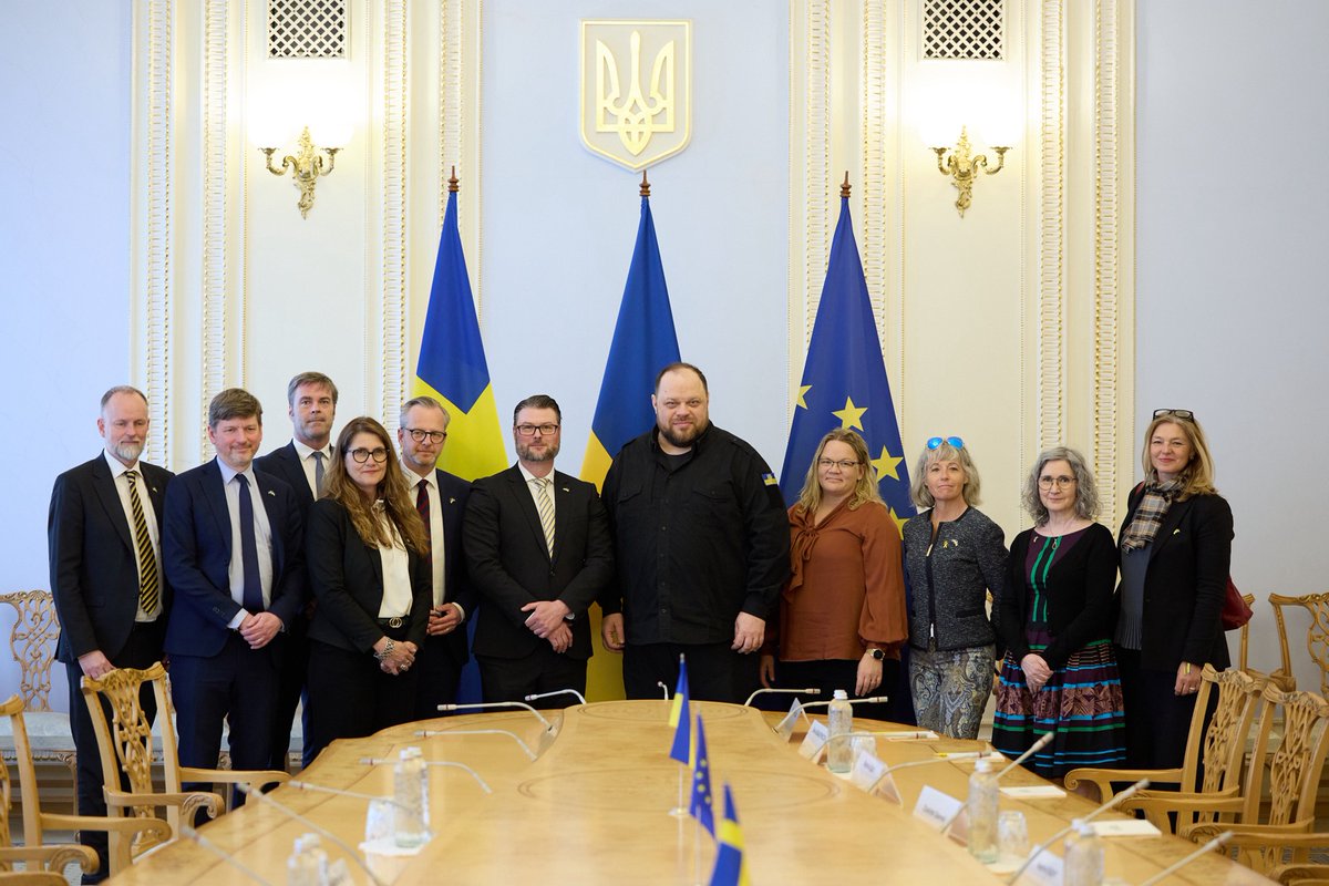 🇺🇦🇸🇪 Had a meeting with representatives of the Committee on Finance of the @Sverigesriksdag. First of all, we raised the issue of the continuation of defense aid, further increasing sanctions pressure on russia, as well as the implementation of the @ZelenskyyUa #PeaceFormula,…