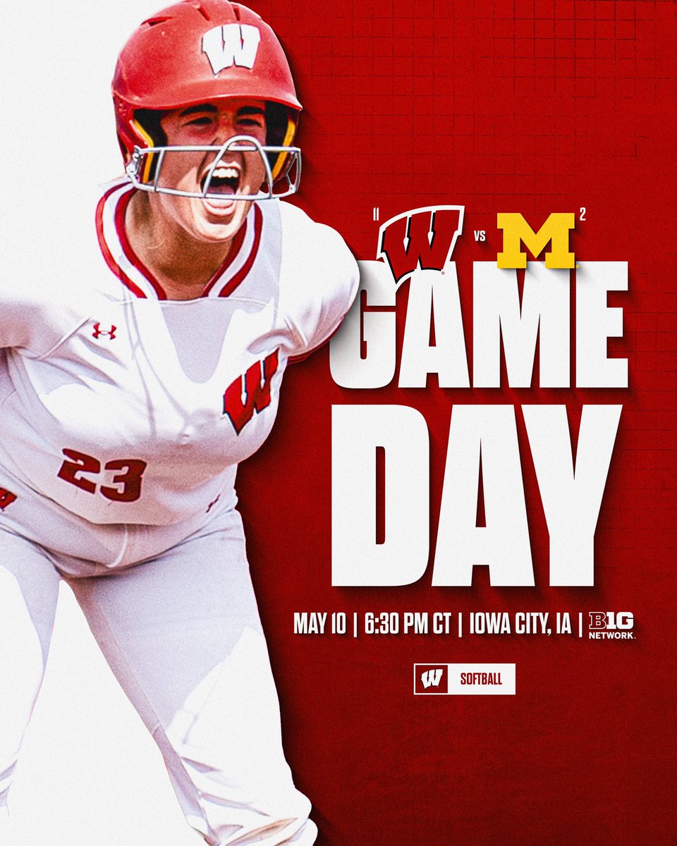 Let’s keep it up 😊 🆚: Michigan 🕕: 6:30 PM CT 📍: Iowa City, IA 📺: @BigTenNetwork 📊: go.wisc.edu/8a6vp3