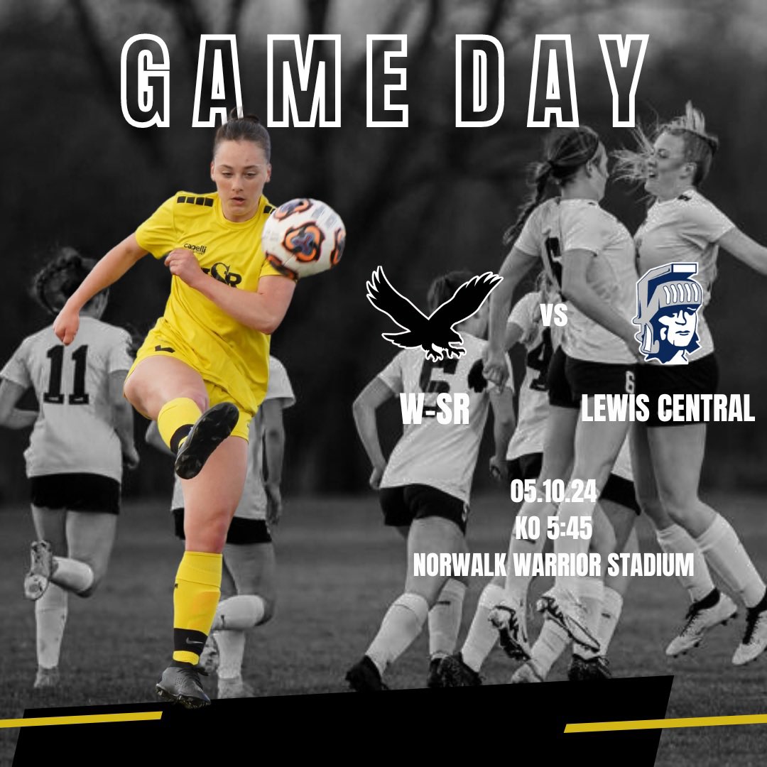 wsrsoccer's tweet photo. GAME DAY!!

5:45 vs LEWIS CENTRAL 
7:15 vs NORWALK 
@ NORWALK WARRIOR STADIUM

WE ARE WSR
#together https://t.co/mlSEocm7jp