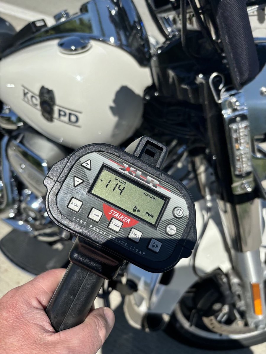 kcpolice's tweet photo. All across Kansas City, we continue to stop speeders who are endangering others. We will sustain our effort to help keep people safe on roadways.

This speed was on I-435 &amp; Wornall which has a 65 mph speed limit. https://t.co/KryeoHDYbc