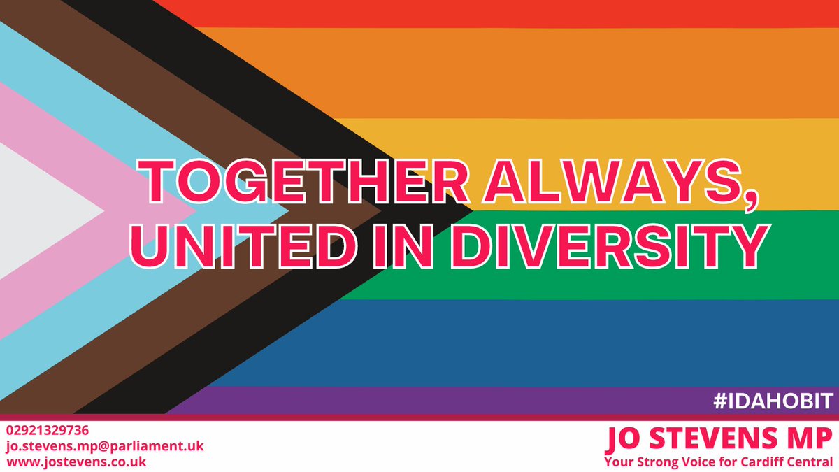 Today is International Day Against Homophobia, Biphobia & Transphobia. We've made some great strides but we have further yet to go to achieve LGBTQ+ equality in the UK and around the world. Together Always, United in Diversity 🏳️‍🌈 #IDAHOBIT