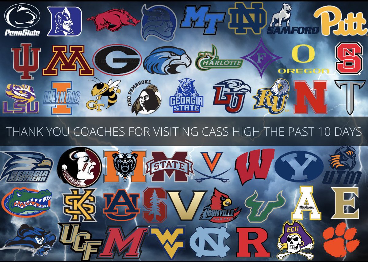 What a time to be at Cass! I’ll always go back to 4 years ago when people in the area were telling kids “you can’t get recruited at Cass”. Maaaan Pshhh! #lilolecass @CassFootball @RustyMansell_ @ChadSimmons_ @NwGaFootball @RecruitGeorgia @bartowschools @GHSFdaily @OfficialGHSA