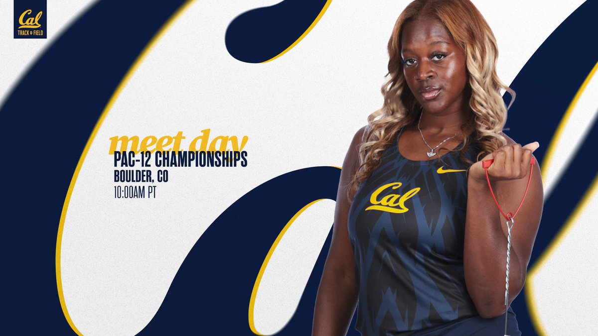 𝑴𝑬𝑬𝑻 𝑫𝑨𝒀 Go time at the Pac-12 Championships!! ⏰ 10 a.m. PT 📺 Pac-12 Networks 📊 calbea.rs/4bbk7no #GoBears🐻