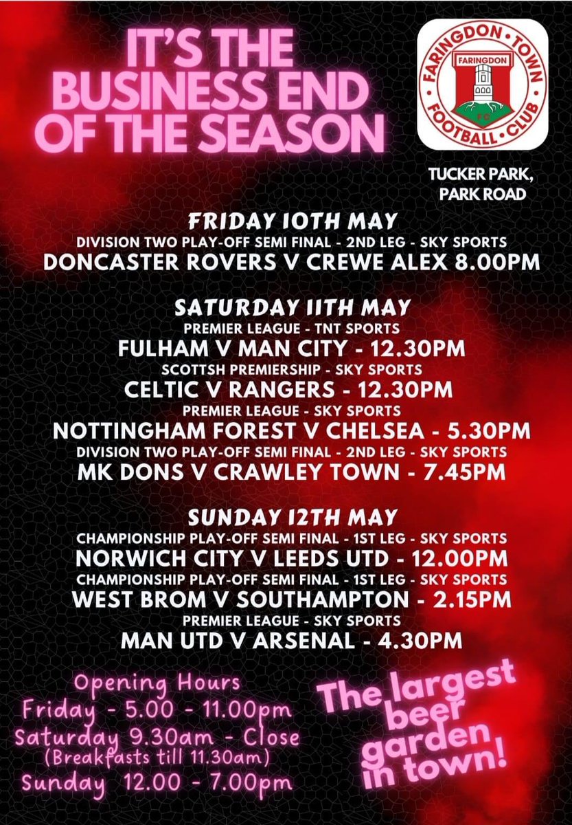 Join us this weekend as the Premier League, Scottish Premiership and Football league get to the business end of the season….