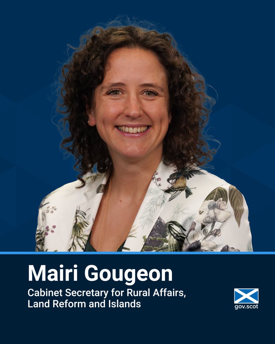 Mairi Gougeon (@MairiGougeon) has been appointed as Cabinet Secretary for Rural Affairs, Land Reform and Islands. Find out more at Gov.scot/news/full-mini…