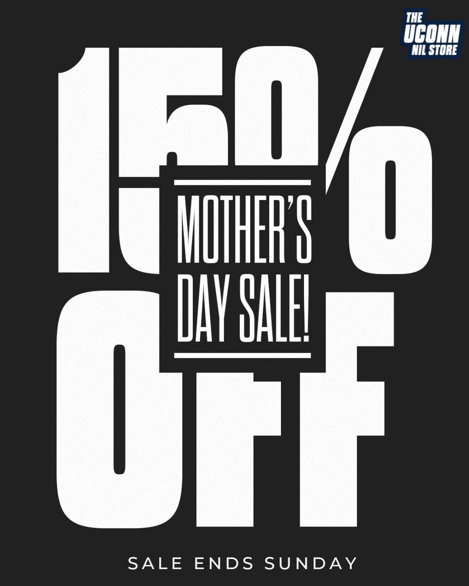 Treat Mom (& Yourself!) 🌸 Enjoy 15% off ALL NIL APPAREL! No code needed, it's automatically applied at checkout! Hurry, offer ends Sunday! 💐 🔗 uconn.nil.store #MothersDaySale