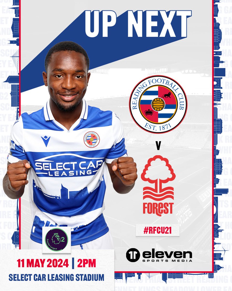 𝐔𝐏 𝐍𝐄𝐗𝐓 ⌛ There's FREE entry and parking as we need your support in RG2 tomorrow when @NoelHunt20's side take on Nottingham Forest! 💪 #RFCU21 | #ReadingFC