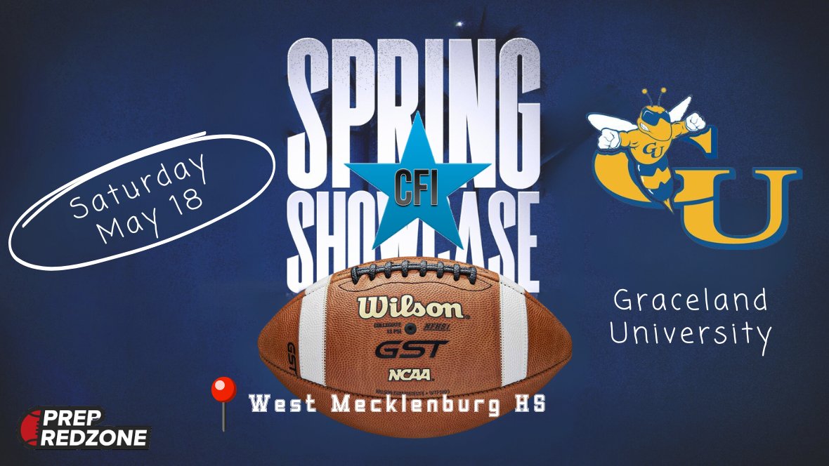 CFI Showcases is excited to announce Graceland University football will be on hand to evaluate talent at the Spring Showcase on May 18! Register at: charlottefootballinsiders.com